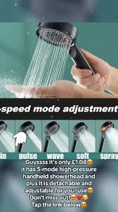 6 Modes Pressure Boost Shower Head Multifunction Adjustable Large Water Shower Nozzle Massage Bathro