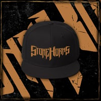 Image 2 of Gold Logo Snapback Hat
