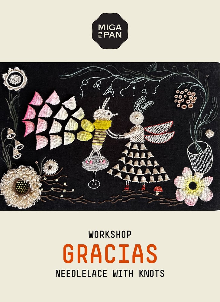 Image of "GRACIAS" - Needlelace with knots - Masterclass by Adriana Torres 16.6.2024