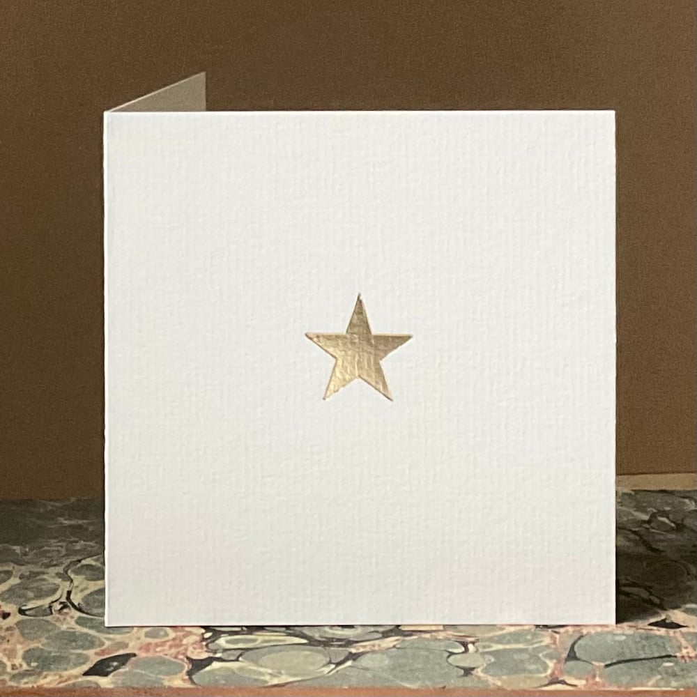 Image of GOLD FOILED STAR GREETING CARD
