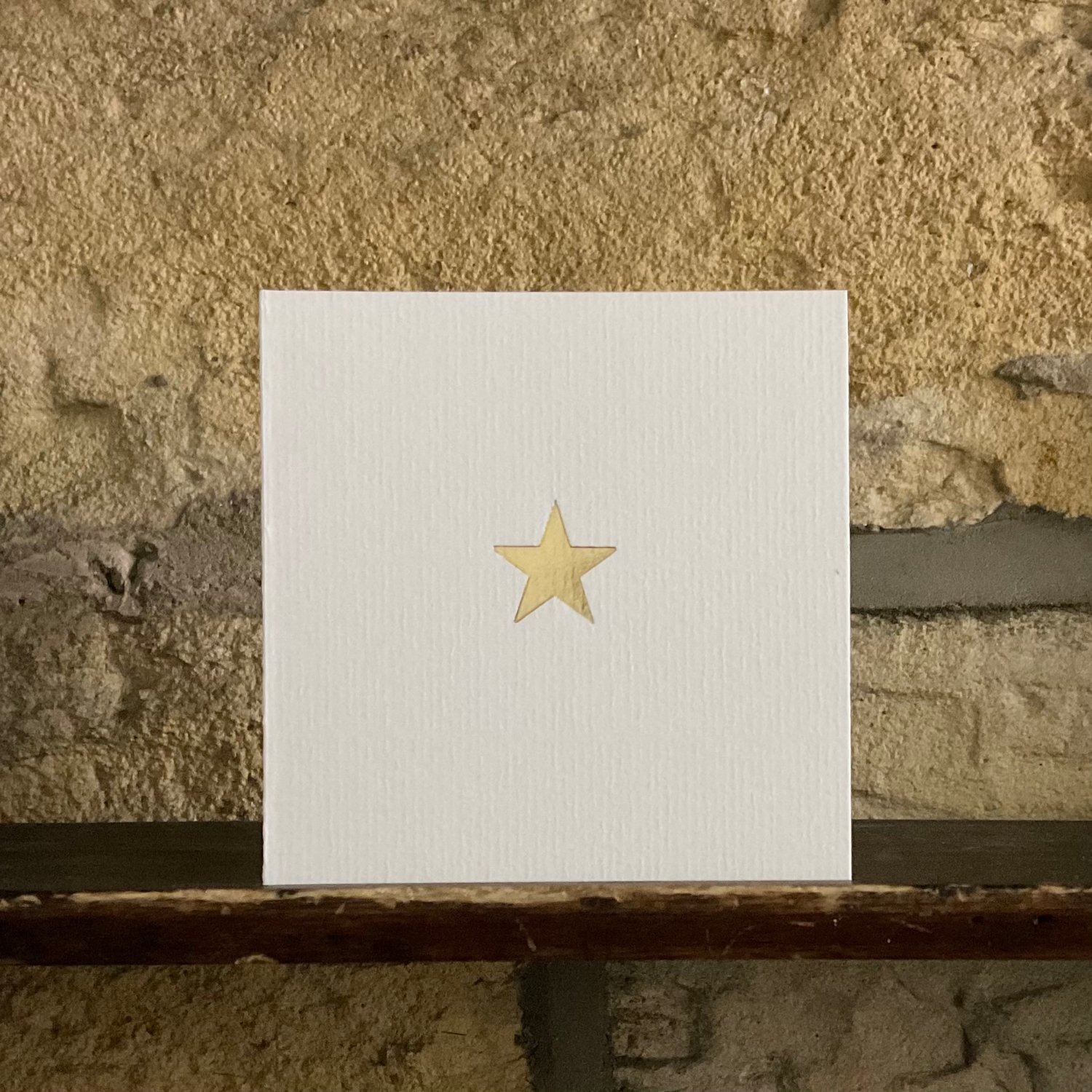 Image of GOLD FOILED STAR GREETING CARD