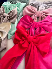 Image 1 of Oversized velvet bow 