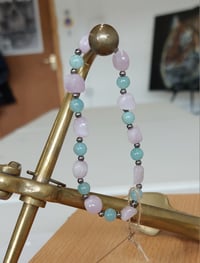 Kunzite and Amazonite bracelet.