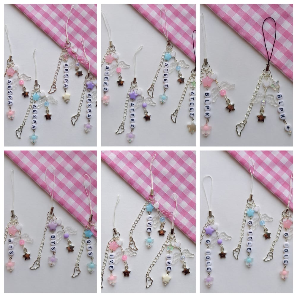 various kpop groups beaded charms