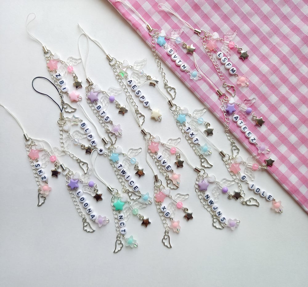 various kpop groups beaded charms