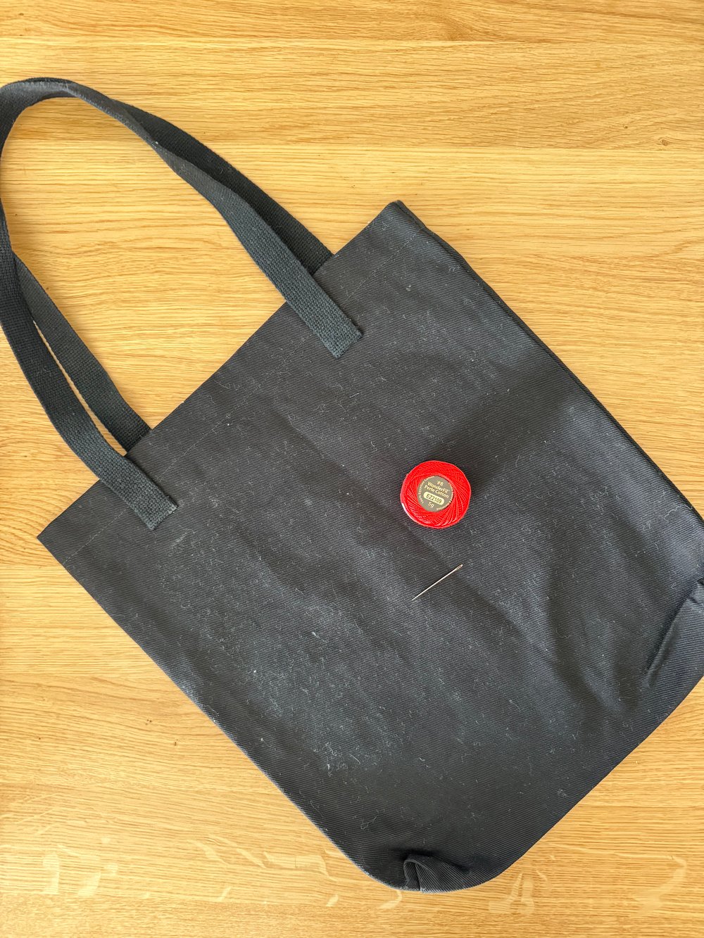 Kit #1 Canvas Market Sashiko Bag Black