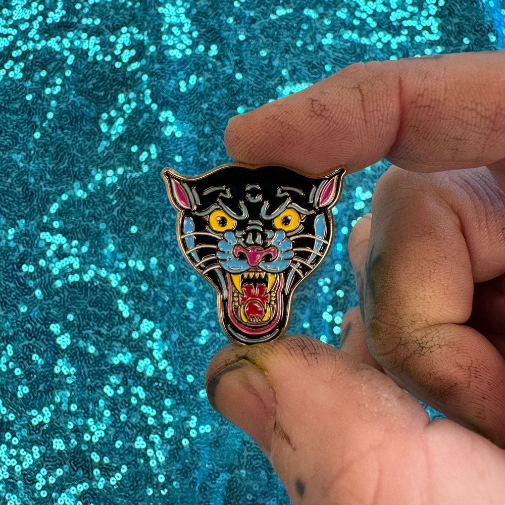 Panther Head- Enamel Pin