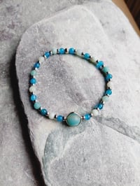 Amazonite and Apatite bracelet.