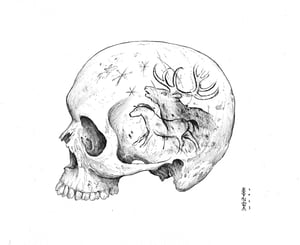 Painted Skull IV · Original Art