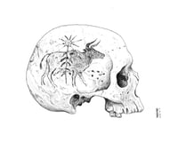 Image 3 of Painted Skull V · Original Art