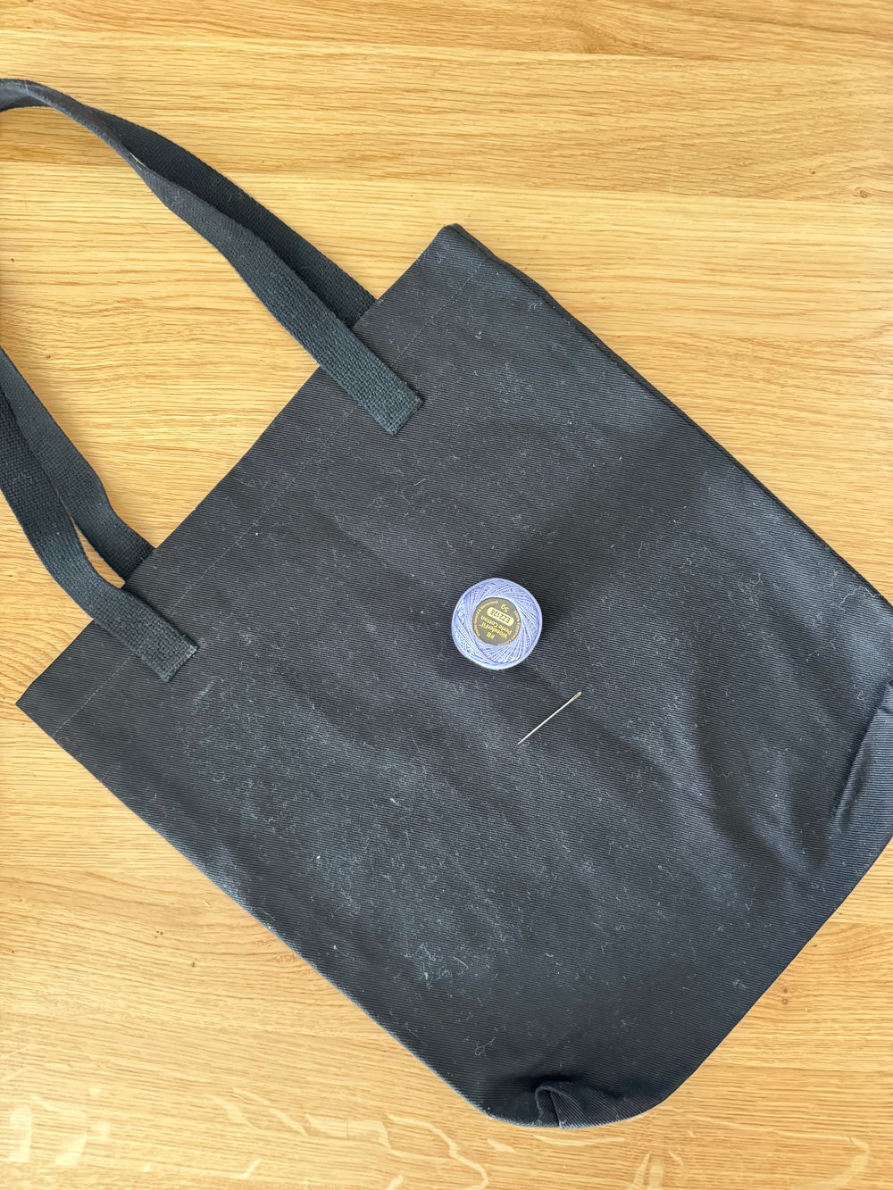 Kit #6 Canvas Market Sashiko Bag Black