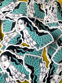 Image 3 of Madame Caterpillar 3" Bugs with Boobs Sticker