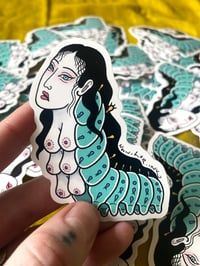 Image 2 of Madame Caterpillar 3" Bugs with Boobs Sticker