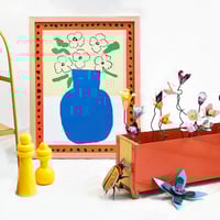 Image 2 of Pivoines et vase bleu