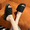 Ladies Magic Sticker Flat Slippers Summer New Designer Luxury Sandals for Elegant Women 