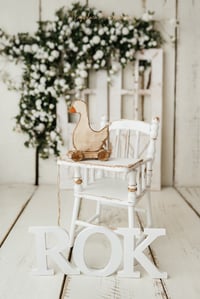 Image 3 of PRE-ORDER  Photo prop highchair  white vintage