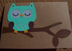 Image of Owl Handmade Notecards (Set of 2 matching cards)