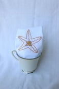 Image of Starfish Hand Embroidered Handkerchief