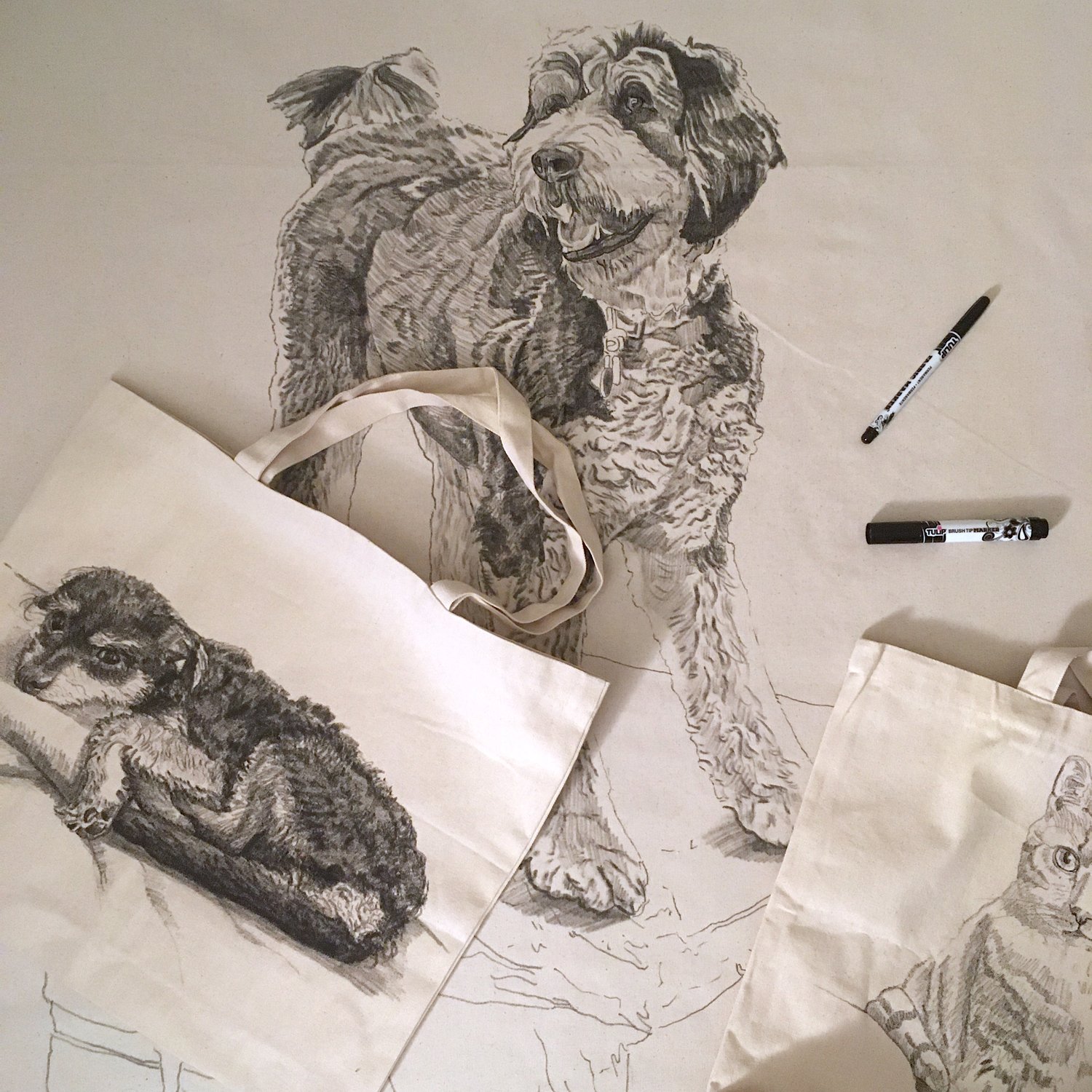 Image of Pet Tote Bag Commission