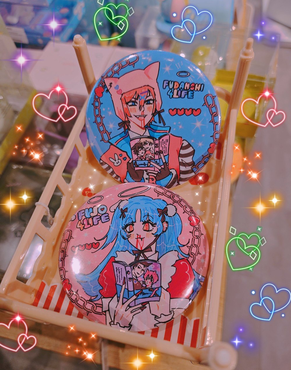 Image of Fujoshi and Fundashi 75mm Badge