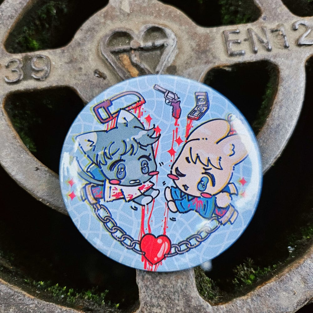 Image of SAW Adam x Lawrence Chainshipping 75mm Badge