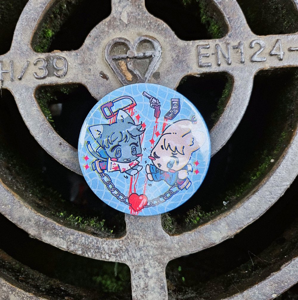 Image of SAW Adam x Lawrence Chainshipping 75mm Badge