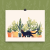 Plant Based Kitty - Art Print 