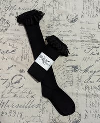 Image 2 of Solid Black Embroidered Lace OTKs