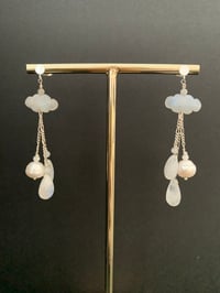 Image 2 of Every Cloud in Sterling Silver with Moonstone and Ivory Pearls