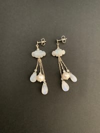 Image 1 of Every Cloud in Sterling Silver with Moonstone and Ivory Pearls