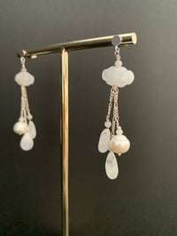 Image 3 of Every Cloud in Sterling Silver with Moonstone and Ivory Pearls