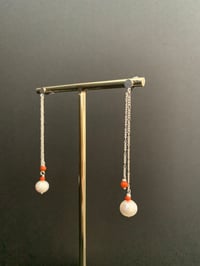 Image 2 of Ariel in Sterling Silver with Vintage Italian Coral and Ivory Pearls – One of a Kind