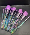 Crystal makeup brush set of 10