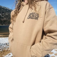 Image 1 of Get a Job Hippy heavyweight hoodie (Sandstone)