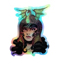 Dragon warrior holographic sticker