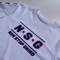 Image 1 of WHITE TEE SHOULDER STARS