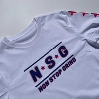 Image 2 of WHITE TEE SHOULDER STARS