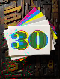 Image 1 of 30th birthday | letterpress card