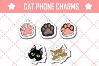 Image 1 of Cat Theme phone charms