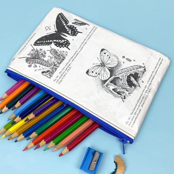 Image of Butterfly Book Page Pencil Case