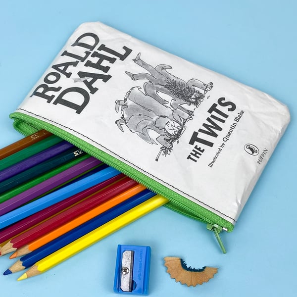 Image of The Twits, Roald Dahl Book Page Pencil Case