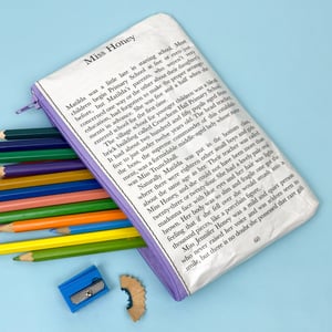 Image of Matilda Book Page Pencil Case, Roald Dahl