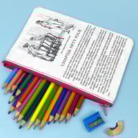 Image 1 of Pride and Prejudice Book Page Pencil Case Jane Austen