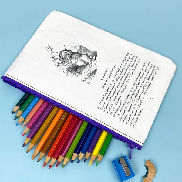 Image of Alice in Wonderland, Book Page Pencil Case