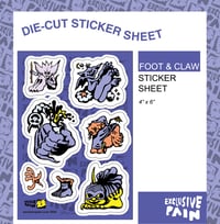 Die-Cut Sticker Sheet - Foot & Claw