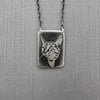 Sterling Silver Rectangle Cat Necklace