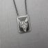 Sterling Silver Rectangle Cat Necklace Image 4