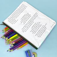 Image 2 of Jabberwocky, Alice in Wonderland Book Page Pencil Case 