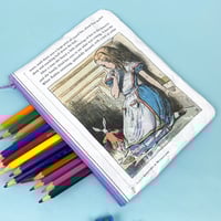 Image 2 of Alice in Wonderland Book Page Pencil Case 