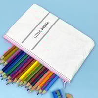 Image 1 of Little Women Book Page Pencil Case, Pink